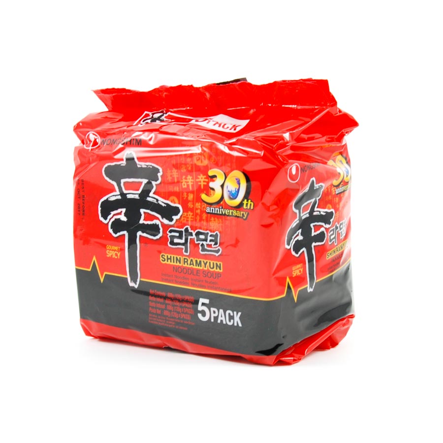 Nongshim Shin Ramen Noodles, 5 x 120g