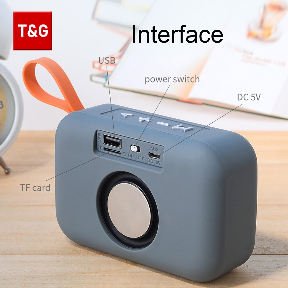 Mini T&G Wireless Bluetooth 5.0 Speaker - Indoor/Outdoor Hi-Fi Waterproof Loudspeaker with TF Card & FM Radio Support