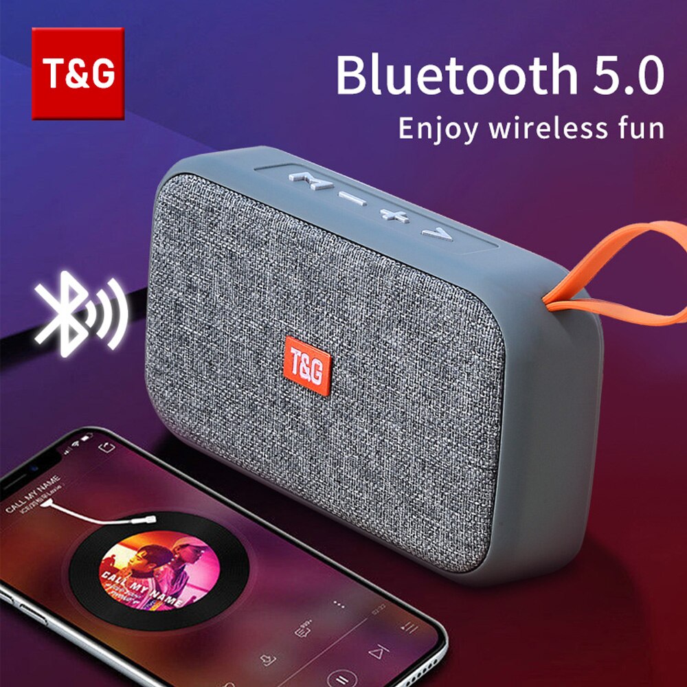 Mini T&G Wireless Bluetooth 5.0 Speaker - Indoor/Outdoor Hi-Fi Waterproof Loudspeaker with TF Card & FM Radio Support
