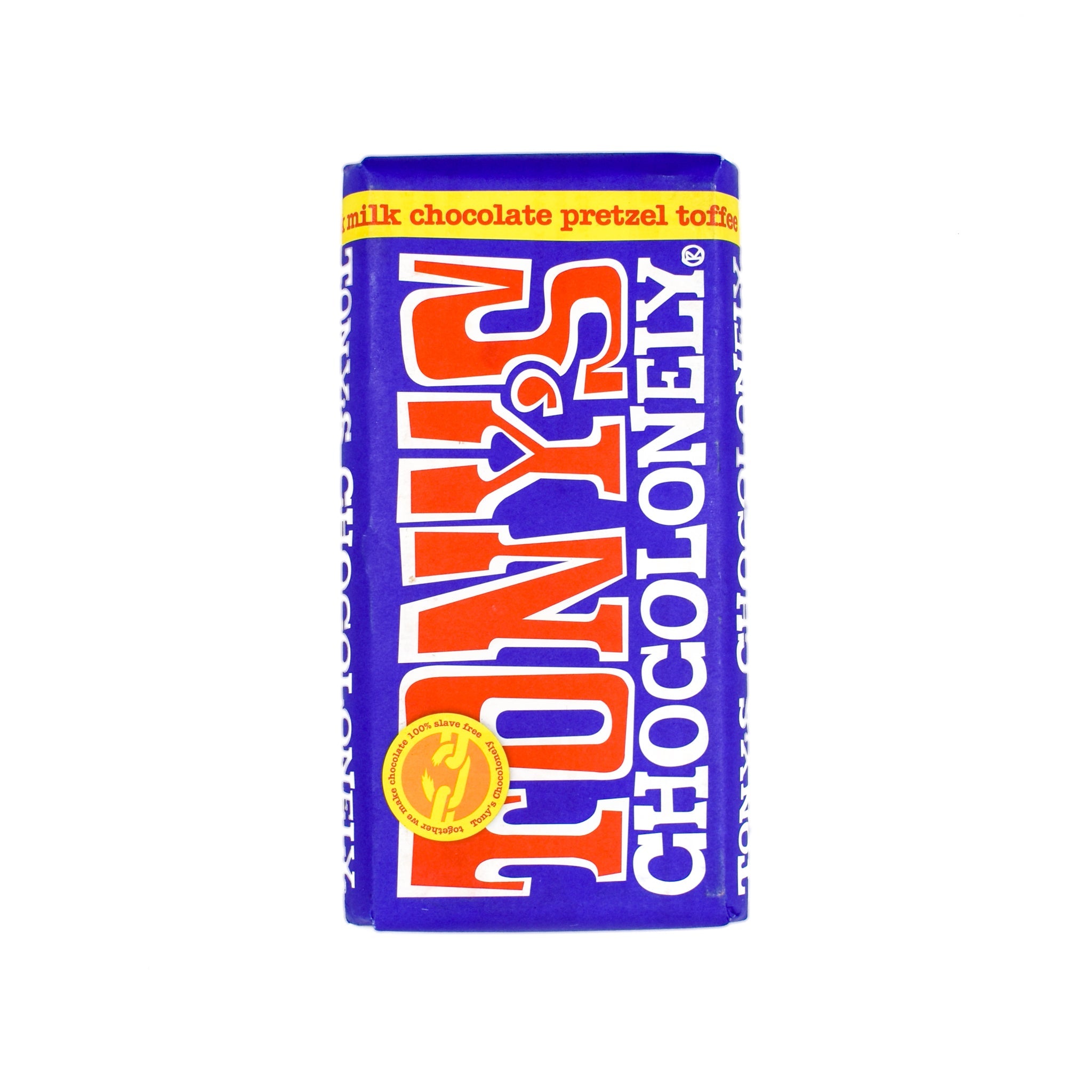 Tony's Chocolonely Dark Milk Chocolate, Pretzel & Toffee, 180g