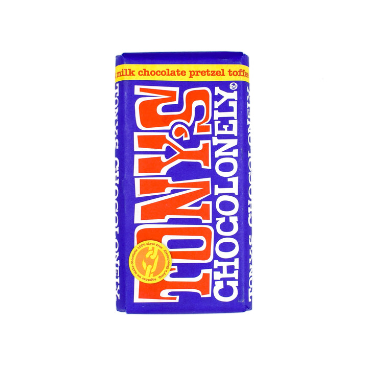 Tony's Chocolonely Dark Milk Chocolate, Pretzel & Toffee, 180g