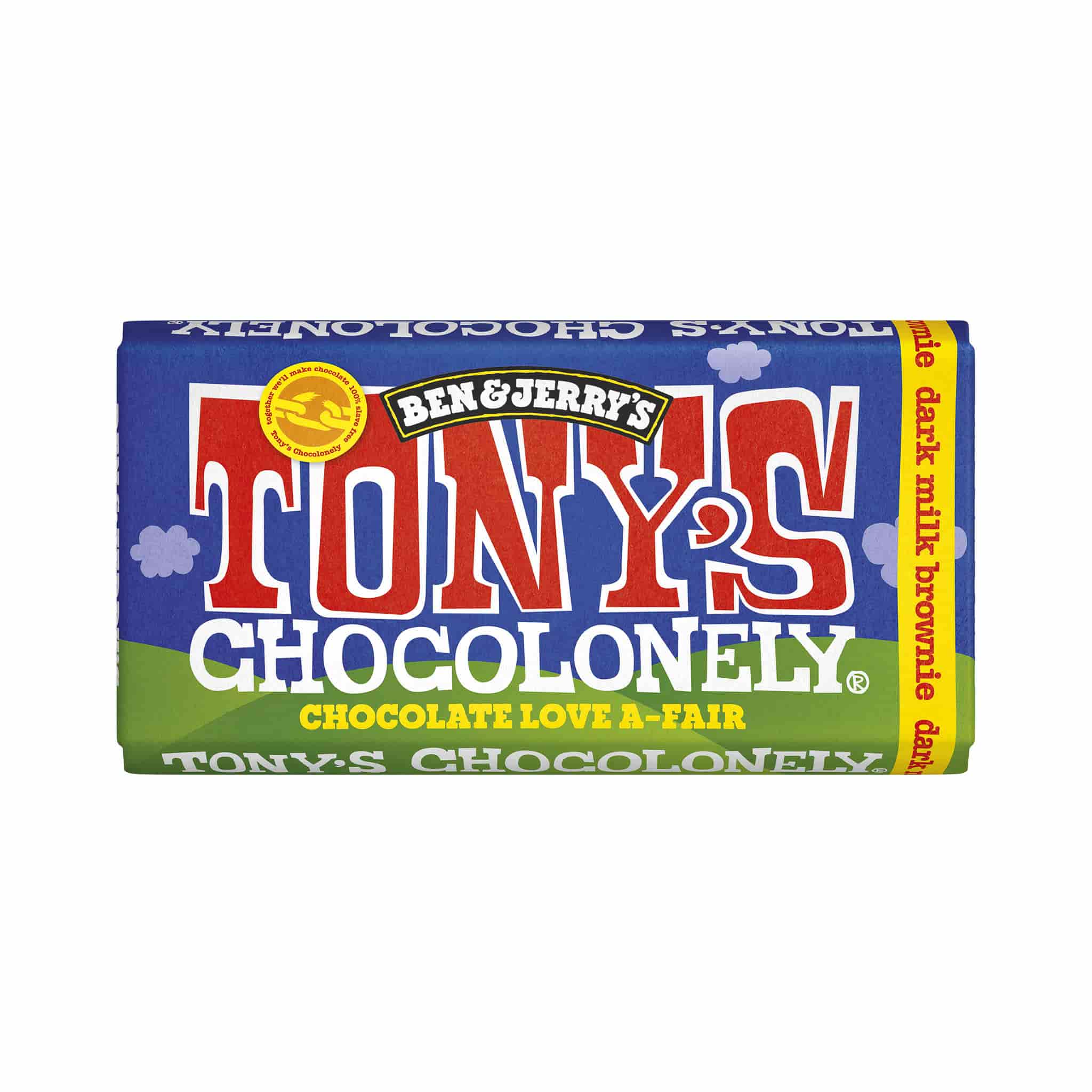 Tony's Chocolonely - Ben & Jerry's Dark Milk Brownie, 180g