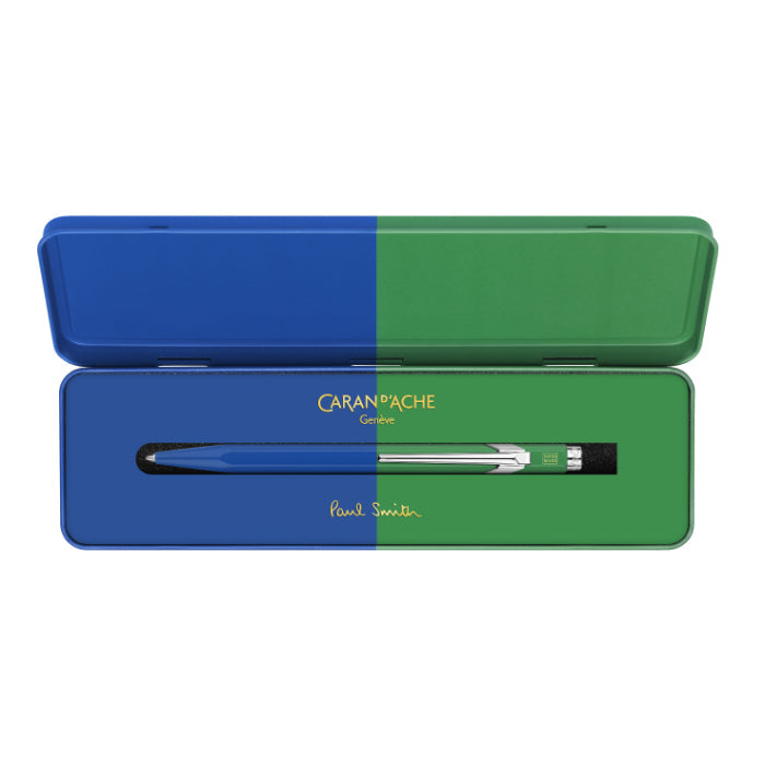 Caran D'Ache x Paul Smith Cobalt Blue and Emerald Green 849 Ballpoint Pen Limited Edition