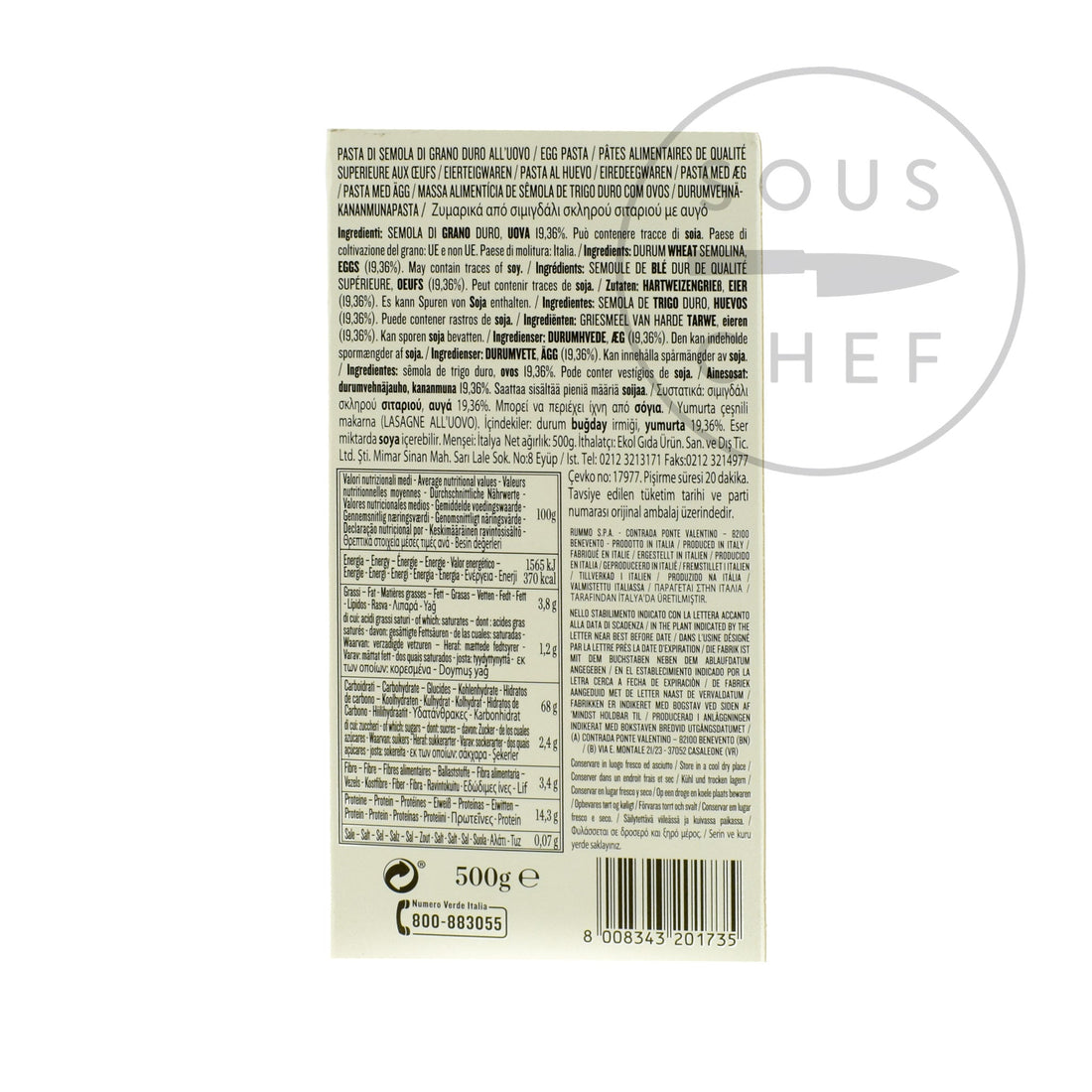 Rummo Lasagne All'Uovo, 500g