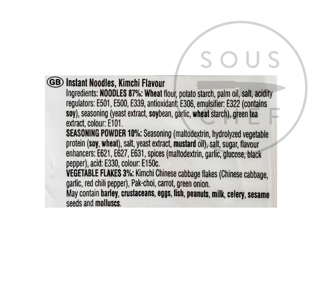 20 x Packs of Nongshim Kimchi Ramyun Noodles