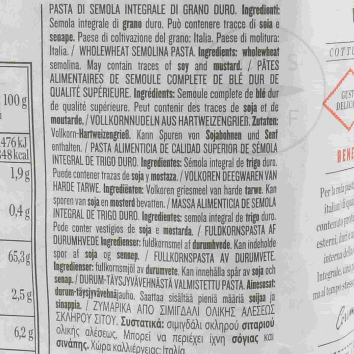 Rummo Wholemeal Fusilli, 500g