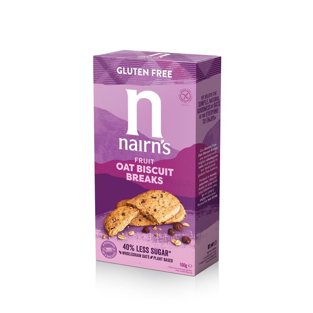 Gluten Free Oats & Fruit Biscuit Breaks 160g