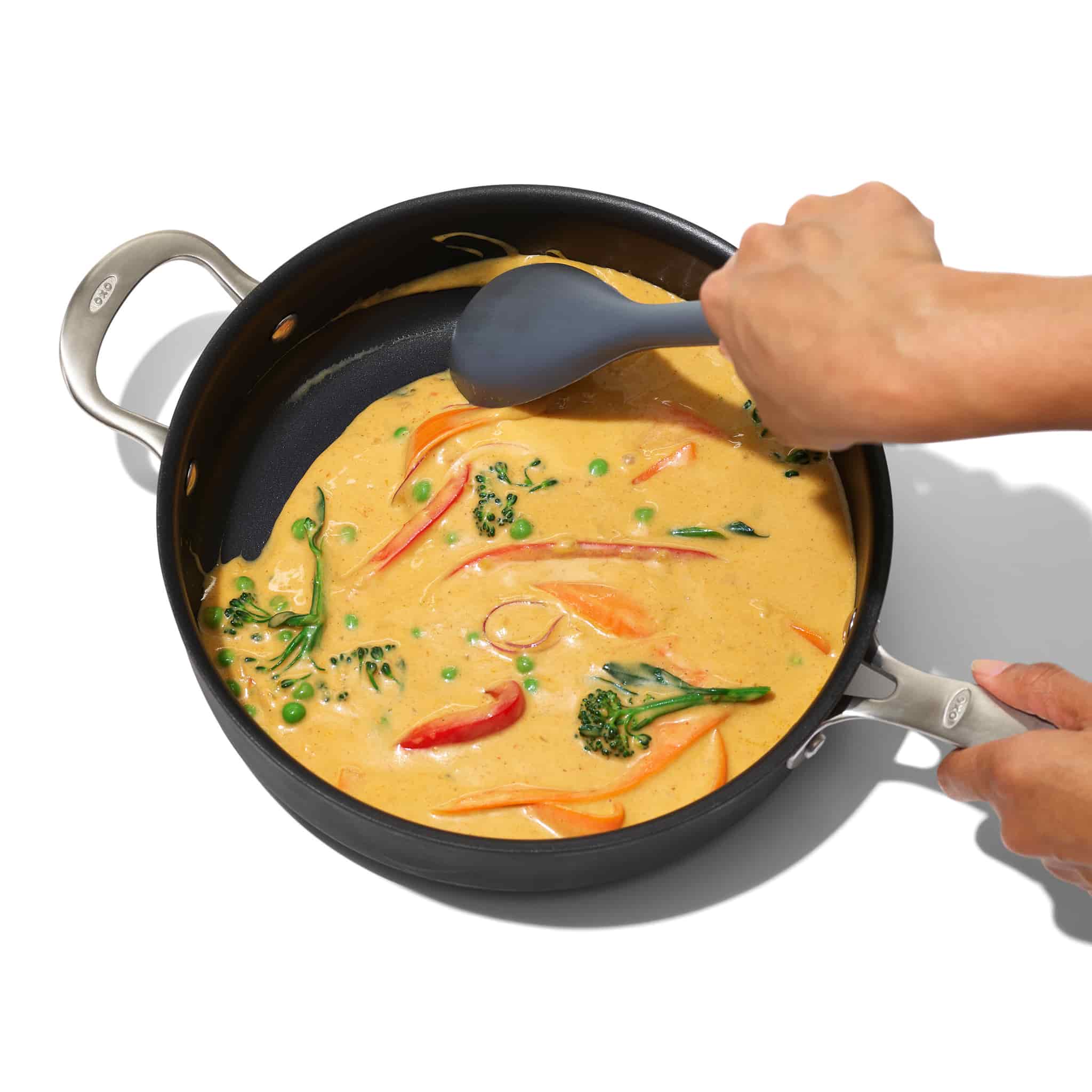 Oxo Grey Silicone Chop & Stir Cooking Spoon