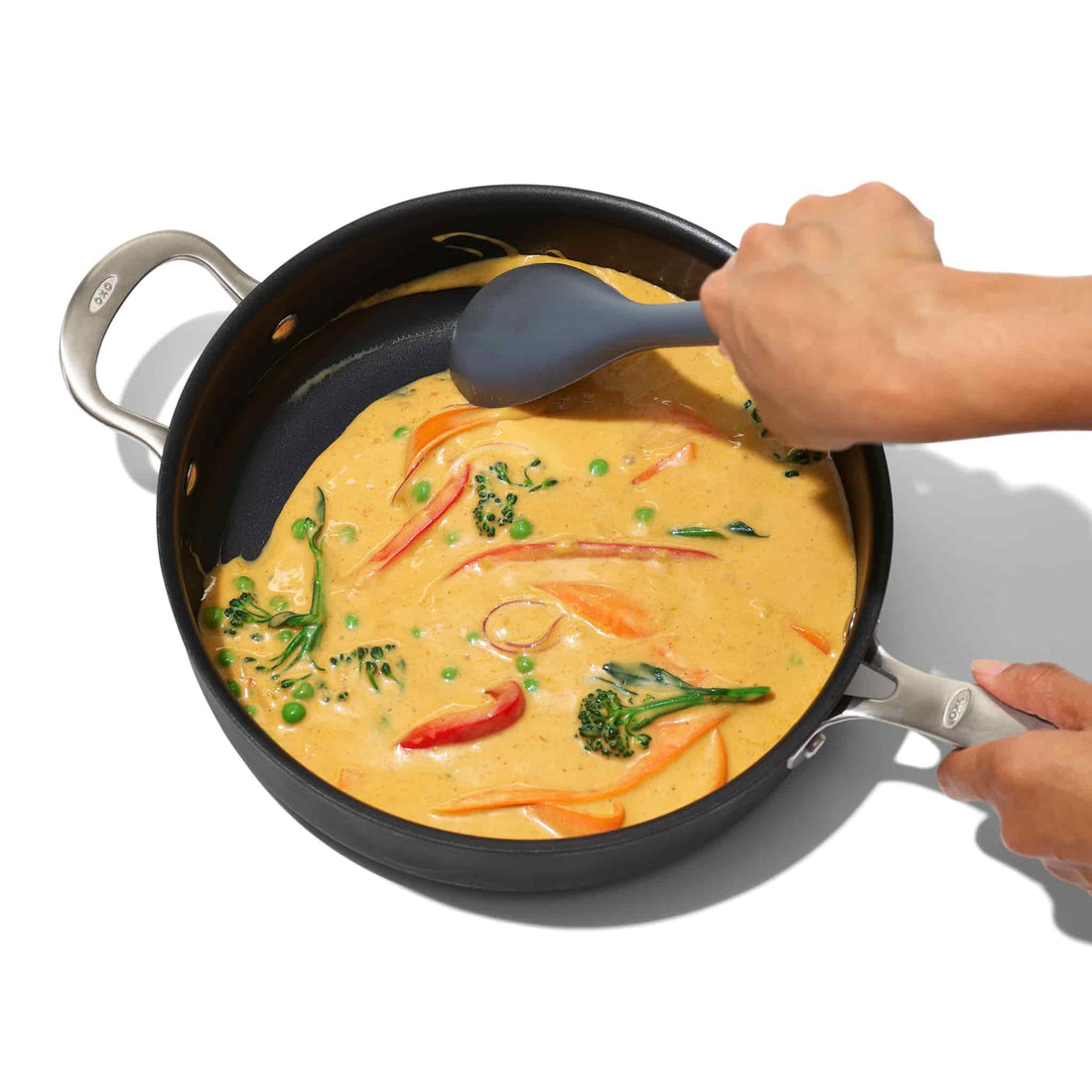 Oxo Grey Silicone Chop & Stir Cooking Spoon