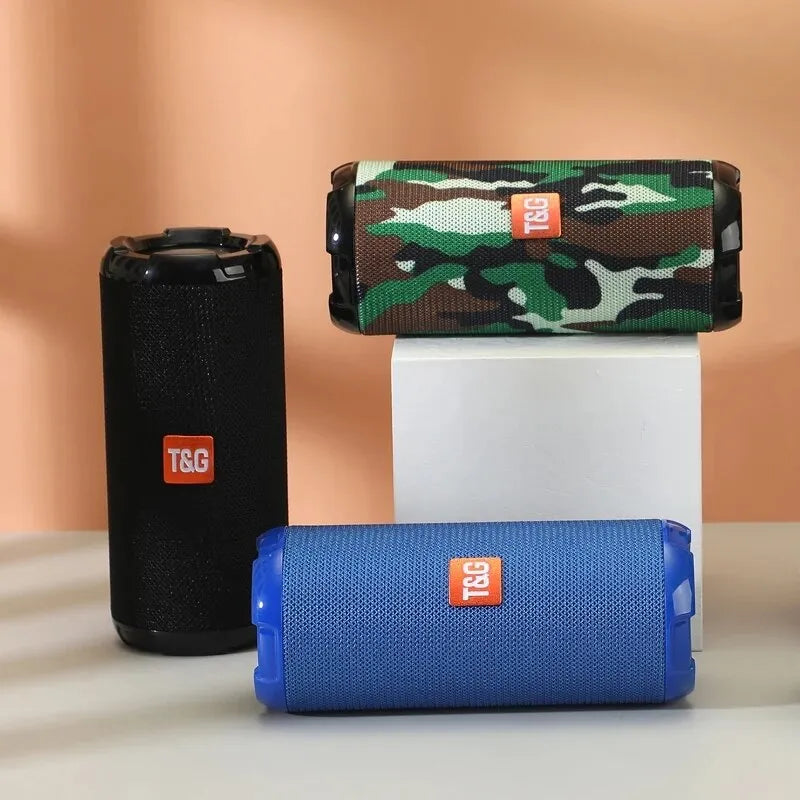T&G Wireless Bluetooth Speaker - Multiple Colours Available - Small Portable Double Speaker Card Household Outdoor Loud Subwoofer Support FM Radio TF