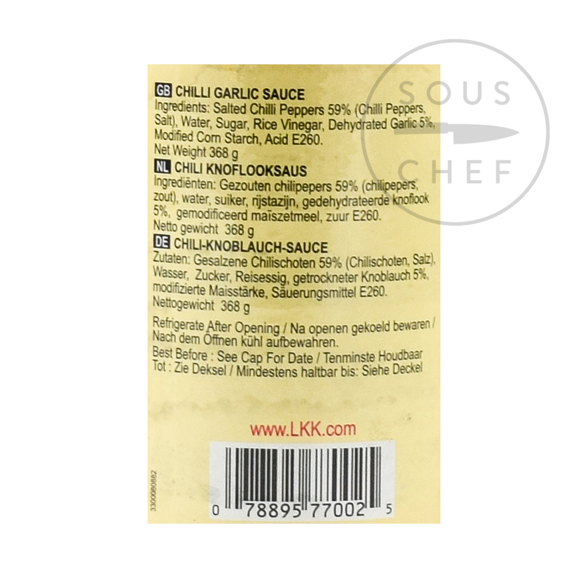 Lee Kum Kee Chilli Garlic Sauce, 368g