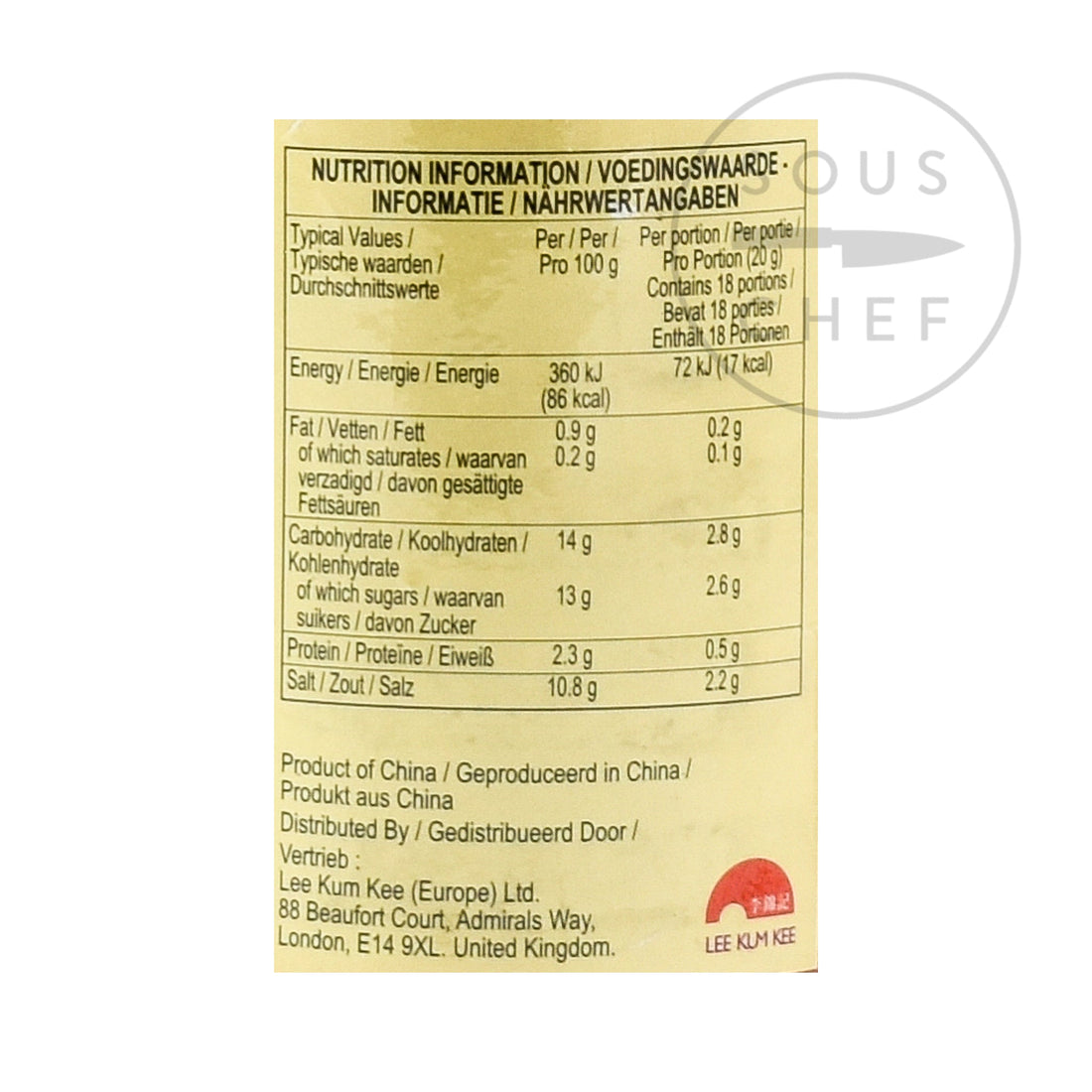 Lee Kum Kee Chilli Garlic Sauce, 368g