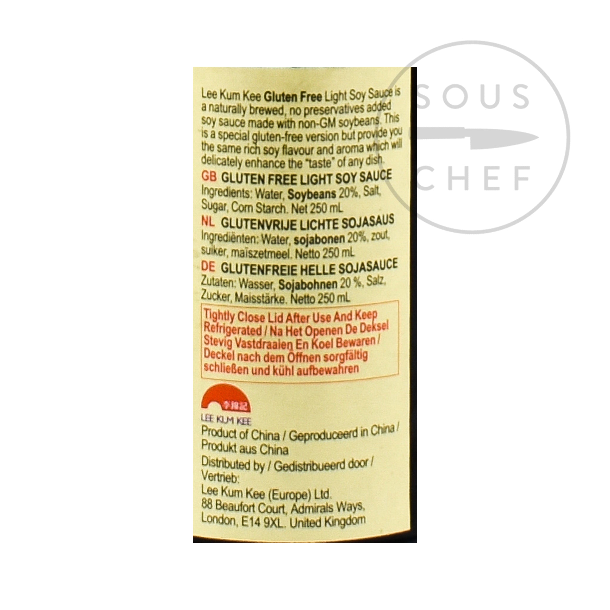 Lee Kum Kee Gluten Free Soy Sauce, 250ml