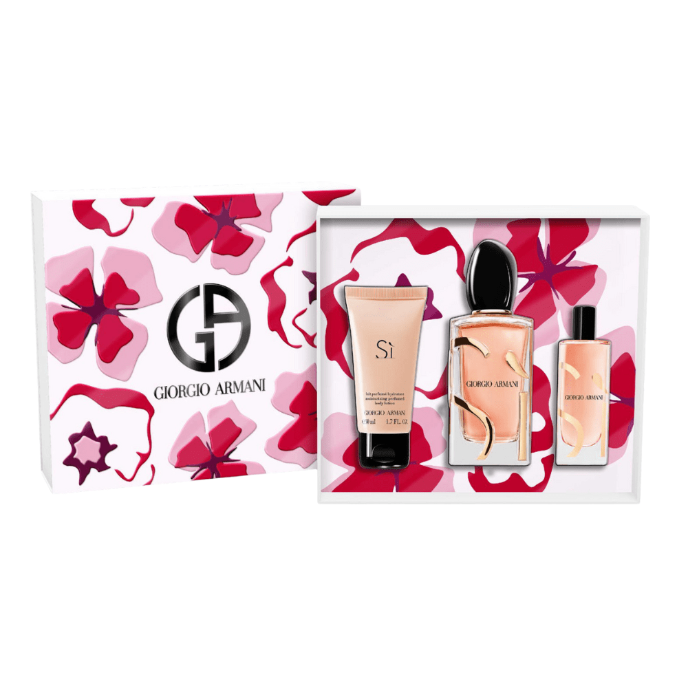 Armani Si Eau de Parfum Women's Gift Set Spray (100ml + 50ml Body Lotion + 15ml)
