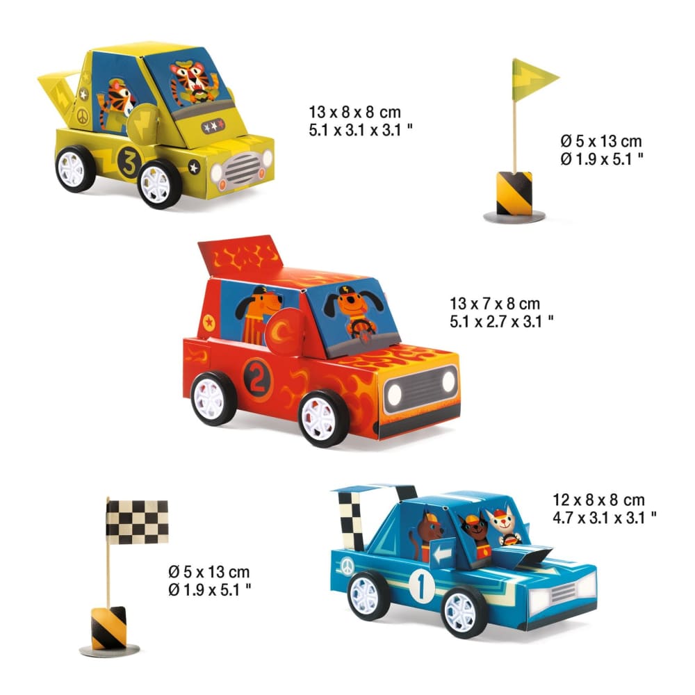 Djeco Do It  Yourself - 3 Grand Prix Cars