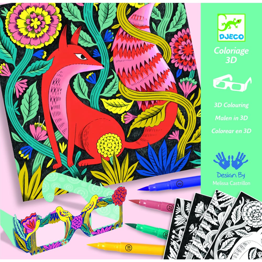 Djeco Fantasy Forest 3D Colouring Kit