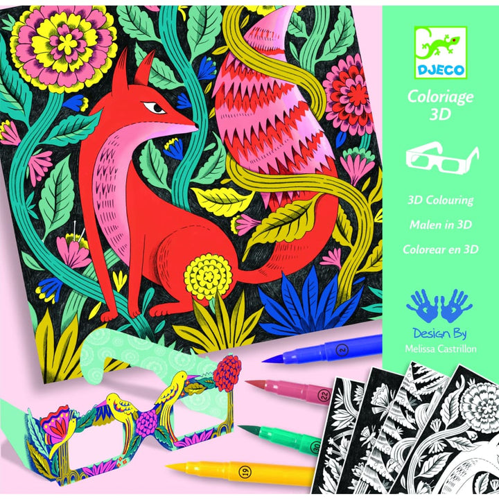 Djeco Fantasy Forest 3D Colouring Kit