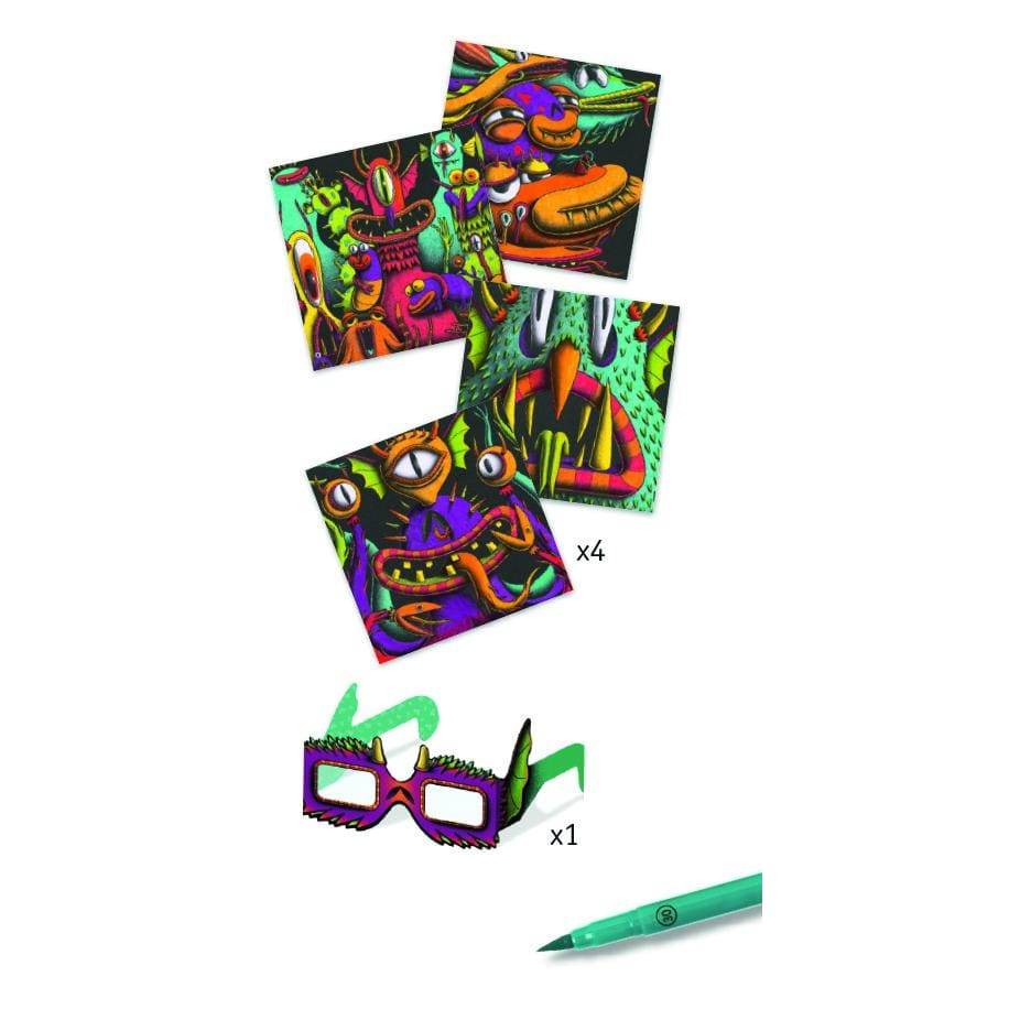 Djeco Fantasy Forest 3D Colouring Kit