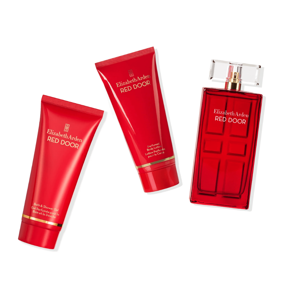Elizabeth Arden Red Door Eau de Toilette Women's Gift Set Perfume Spray (100ml) with 100ml Body Lotion & 100ml Shower Gel