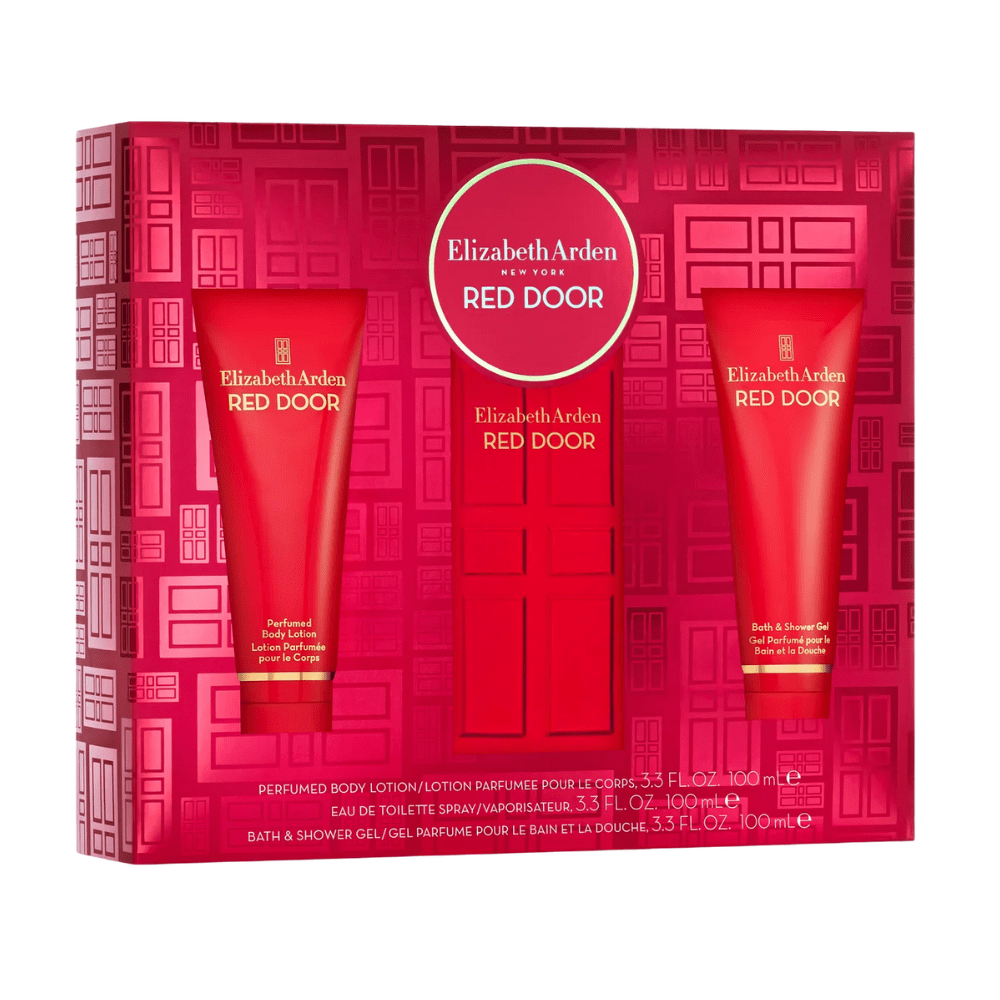 Elizabeth Arden Red Door Eau de Toilette Women's Gift Set Perfume Spray (100ml) with 100ml Body Lotion & 100ml Shower Gel