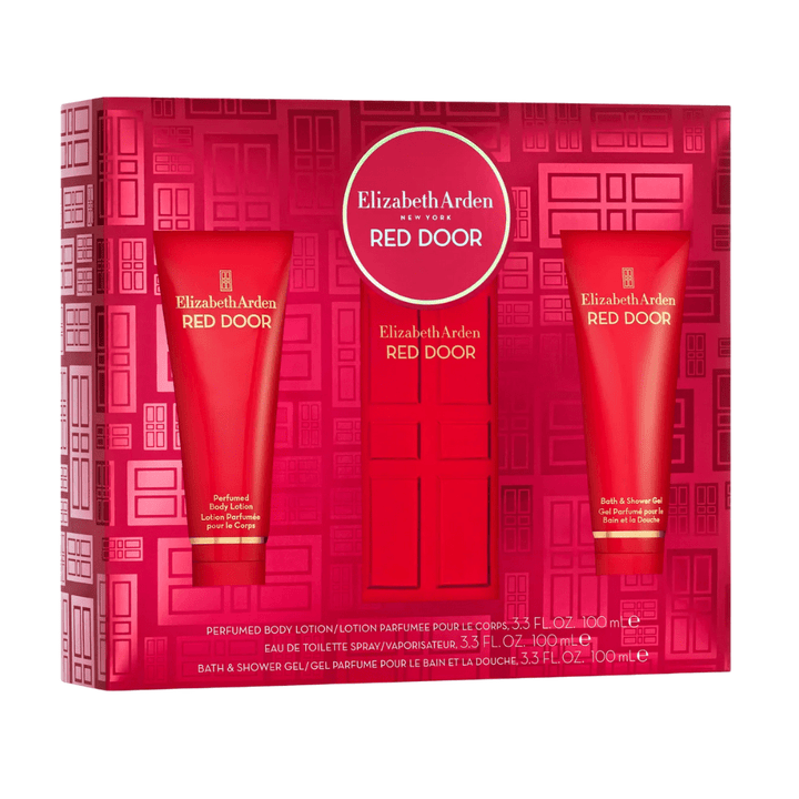 Elizabeth Arden Red Door Eau de Toilette Women's Gift Set Perfume Spray (100ml) with 100ml Body Lotion & 100ml Shower Gel