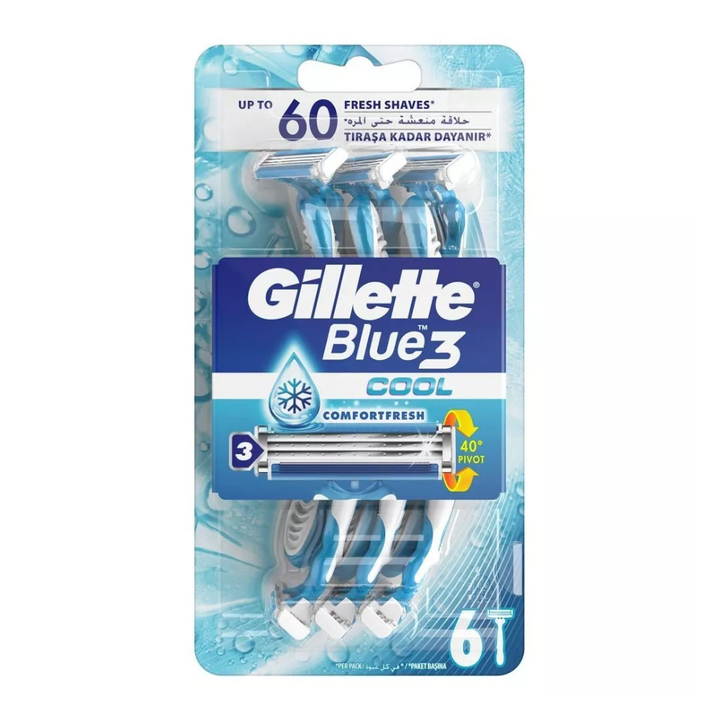 Gillette Blue3 Cool Disposable Razors x6