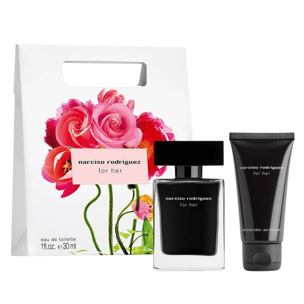 Narciso Rodriguez For Her Eau de Toilette Women's Perfume Gift Set Spray (30ml + 50ml BL)