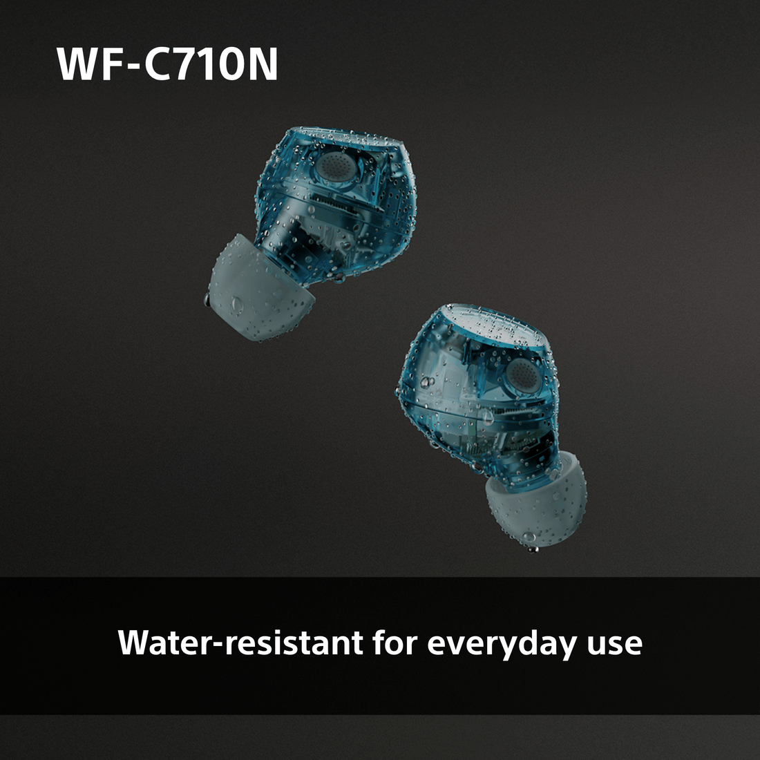 Sony WFC-710N Wireless Noise Cancelling Bluetooth Earbuds Glass Blue