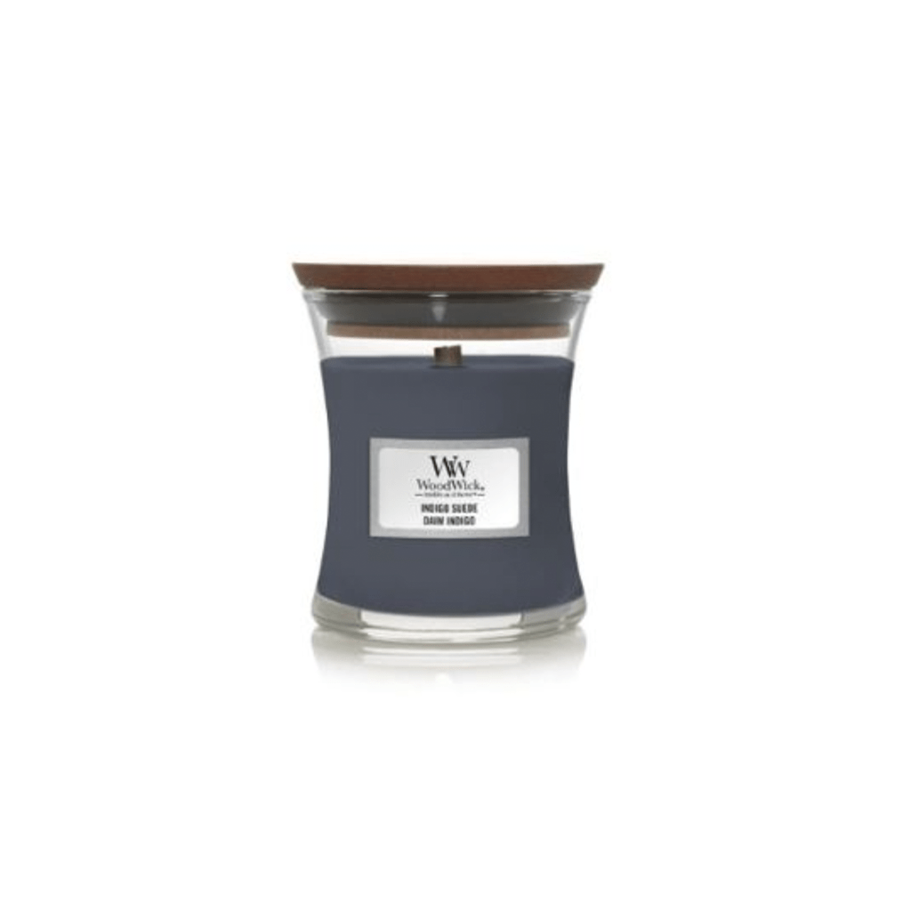 Woodwick Indigo Suede Mini Hourglass Candle