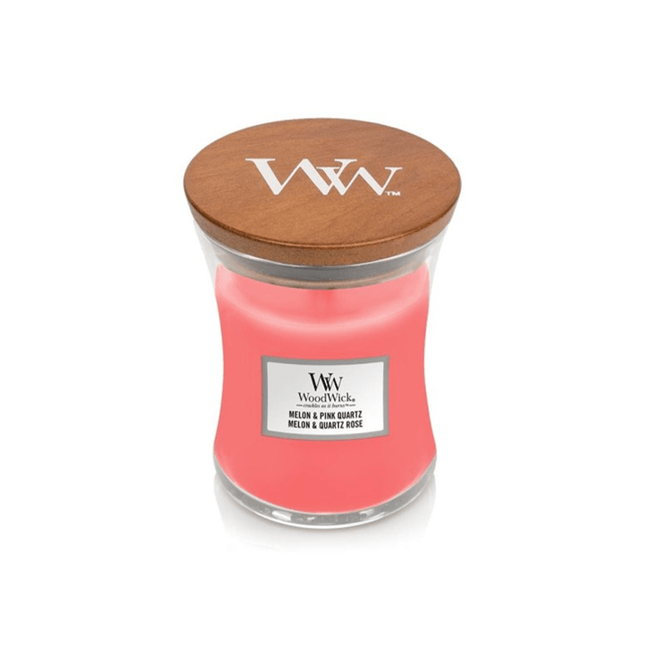 Woodwick Melon & Pink Quartz Medium Hourglass Candle
