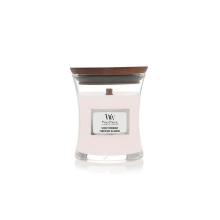 Woodwick Sheer Tuberose Mini Hourglass Candle