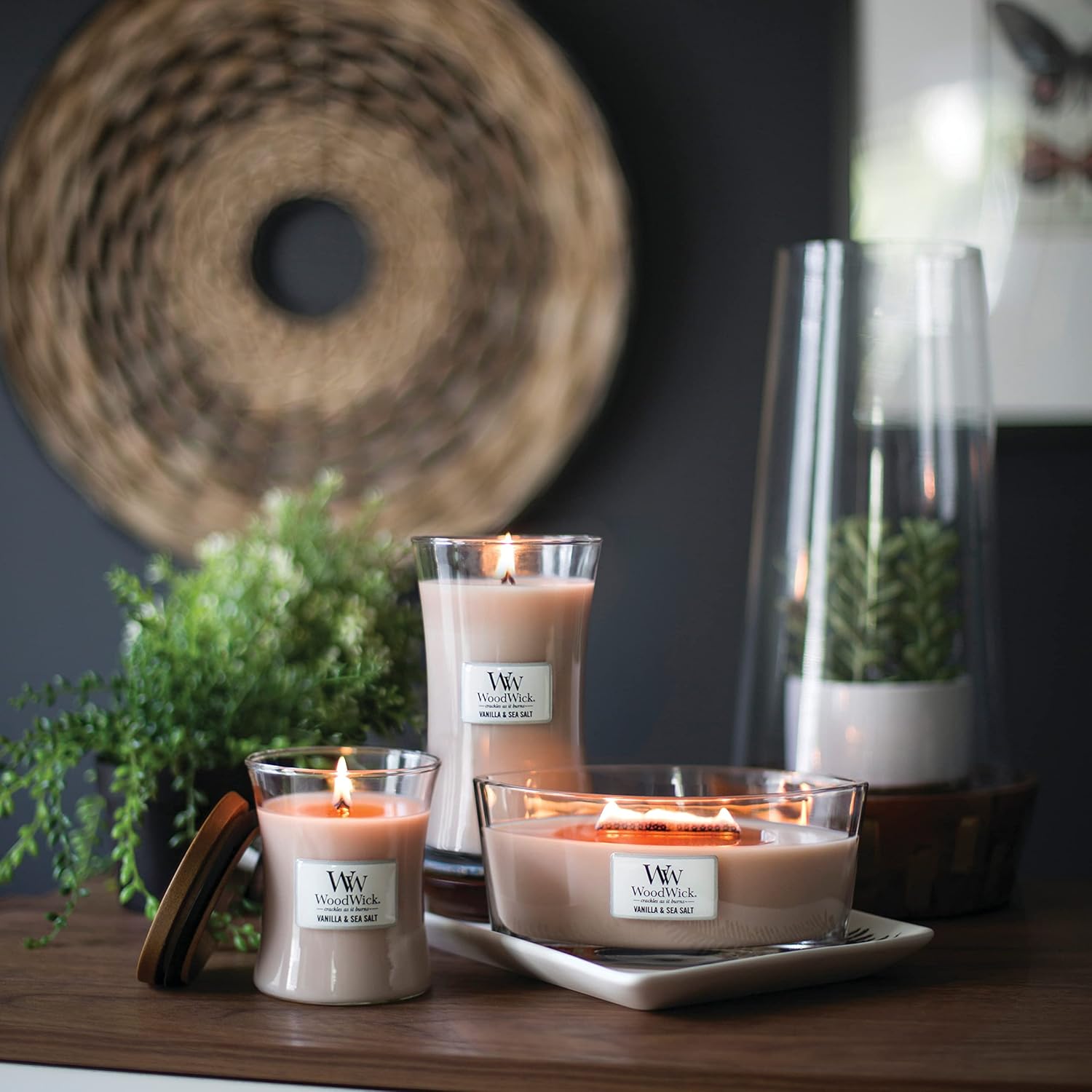 Woodwick Vanilla & Sea Salt Large Hourglass Candle