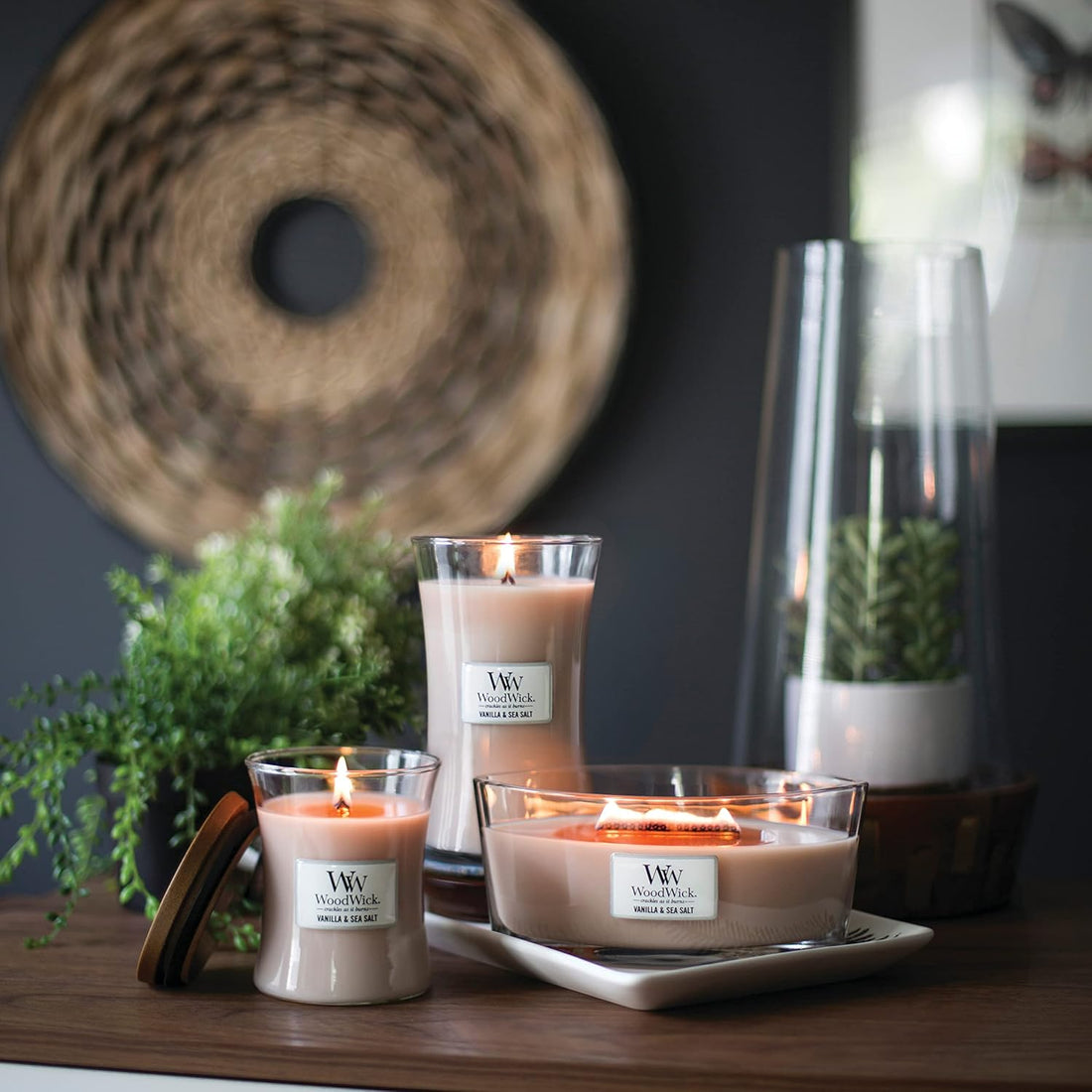 Woodwick Vanilla & Sea Salt Large Hourglass Candle