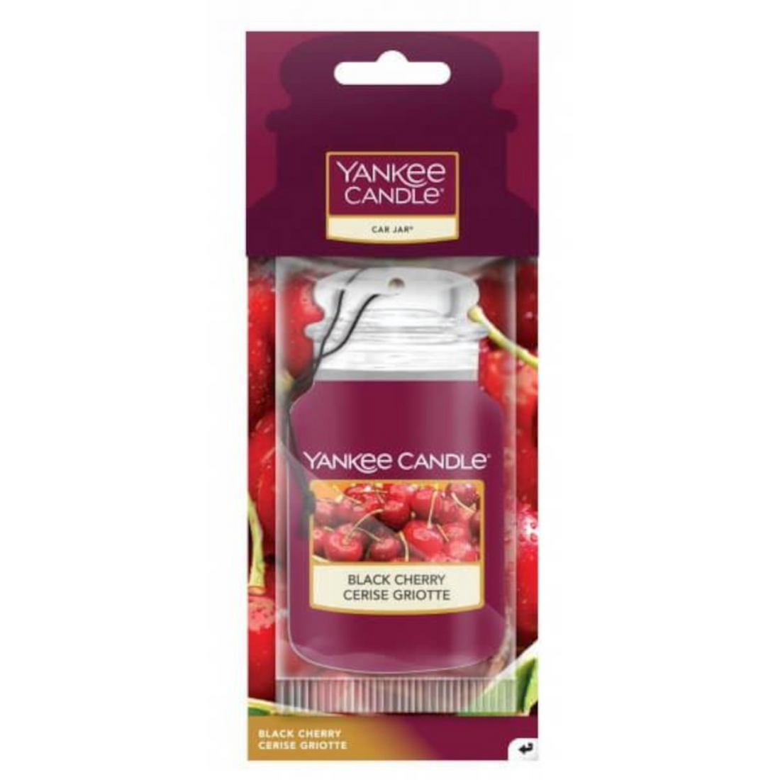 Yankee Candle Black Cherry Car Jar Freshener x1