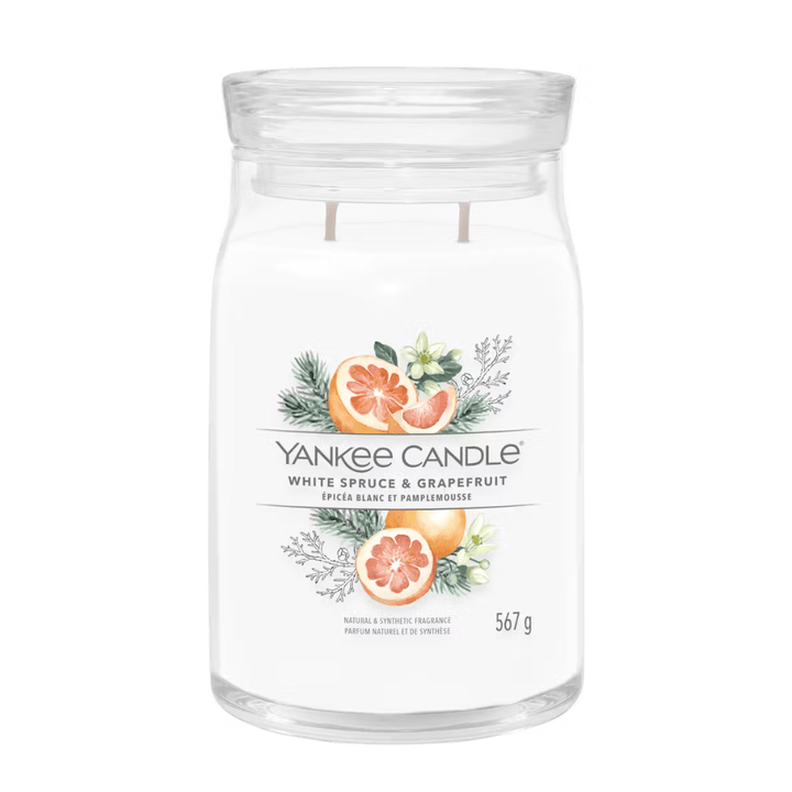 Yankee Candle White Spruce & Grapefruit Signature Large Jar Candle